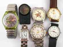 Appraisal: A quantity of quartz wrist watches including a Swatch