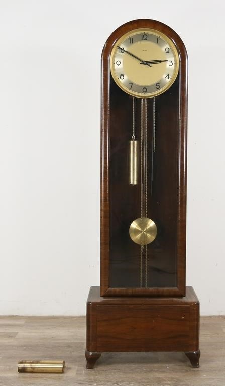 Appraisal: Mauthe Art Deco style tall case clock German th century