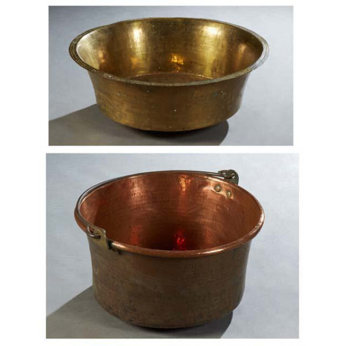 Appraisal: Two Large Pieces of French Cookware th c consisting of