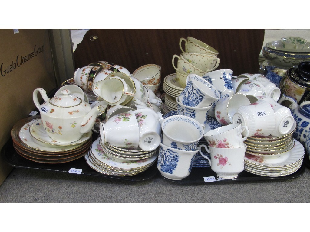 Appraisal: Two trays of tea china including Susie Cooper