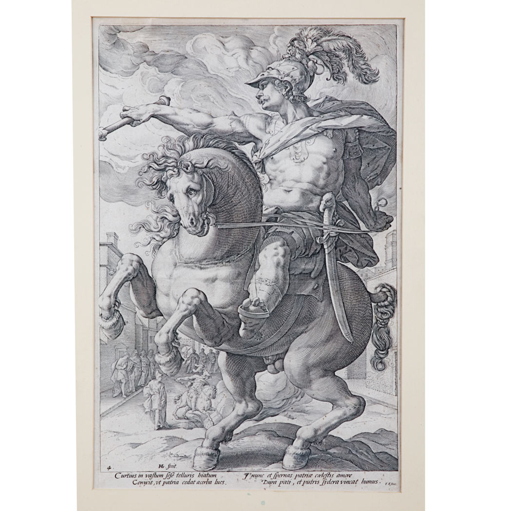 Appraisal: Hendrik Goltzius ROMISCHE HELDEN Seven engravings from the set of