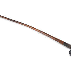 Appraisal: A Cane with Hoof-Form Horn Handle Length inches Sold to