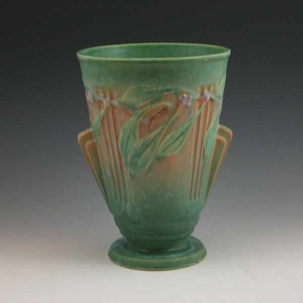 Appraisal: Roseville Laurel - '' vase in green Marked in red