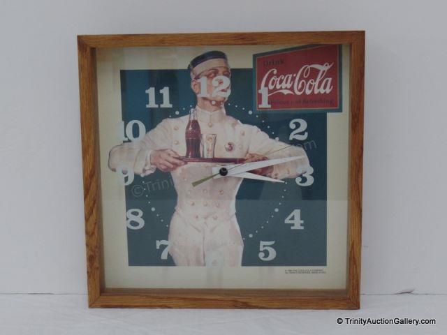 Appraisal: Coca Cola Vintage Look Wall Clock This is a Coca