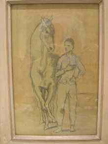 Appraisal: A Picasso print of a horse and boy signed in