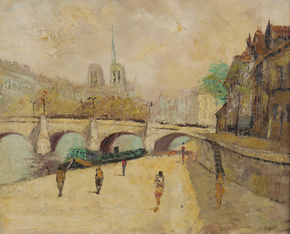 Appraisal: RENAULT Andre th Century Paris Scene View of the Seine