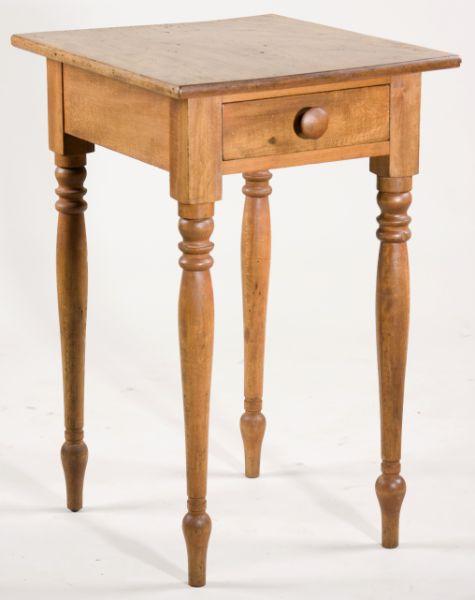 Appraisal: New England Sheraton Birch Side Stand early th century poplar