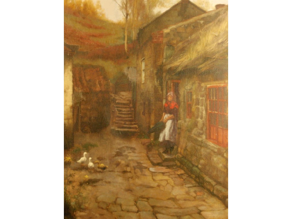 Appraisal: A Beckingham - Lady at a Cottage Door and with