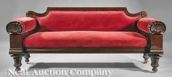 Appraisal: An American Classical Carved Mahogany Sofa early th c Philadelphia