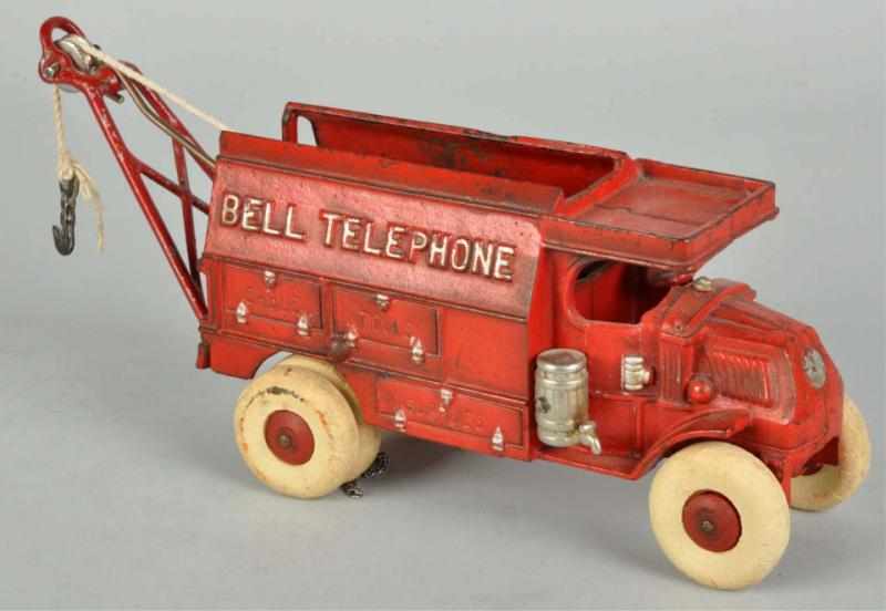 Appraisal: Cast Iron Hubley Bell Telephone Truck Toy Description American Original