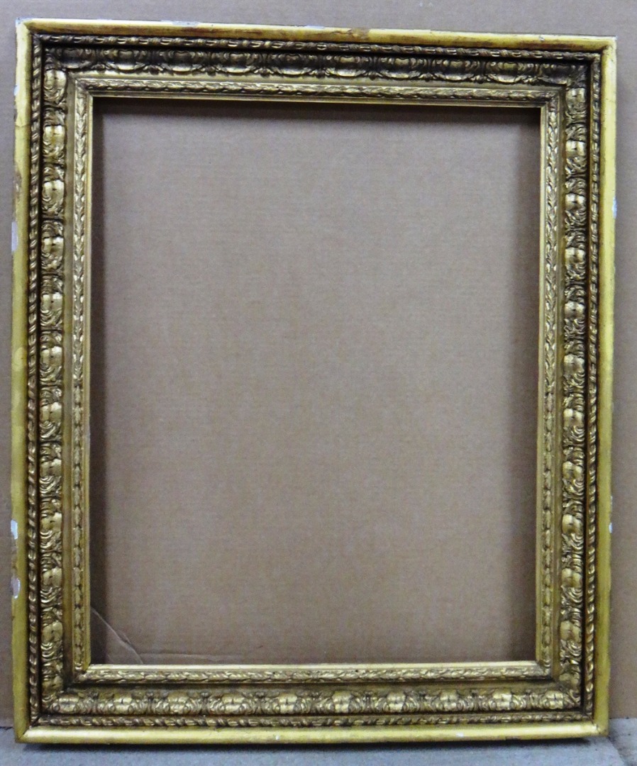 Appraisal: A late th early th century carved giltwood frame with