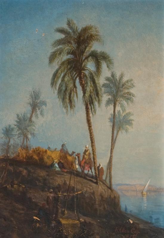 Appraisal: WINCKWORTH ALLAN GAY American - Arab Camp Along a River