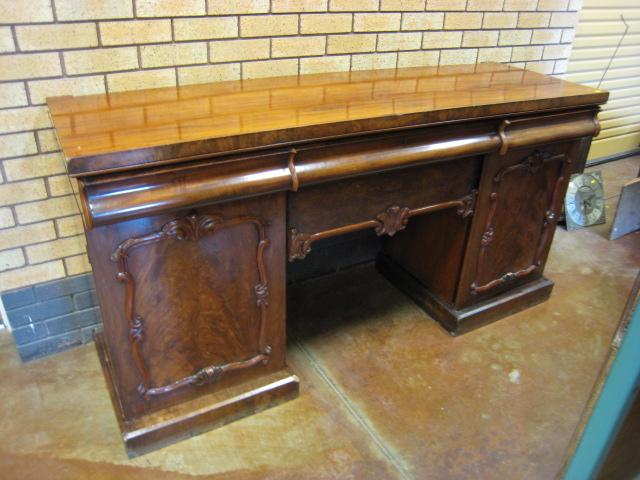 Appraisal: A Victorian mahogany Pedestal Sideboard fitted four drawers and pair