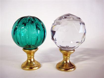 Appraisal: Two Continental glass paperweights finials th century