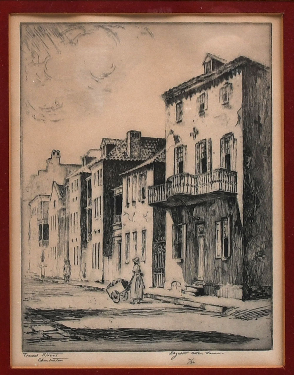 Appraisal: VERNER Elizabeth O'Neill American - ''Tradd Street Charleston'' A street