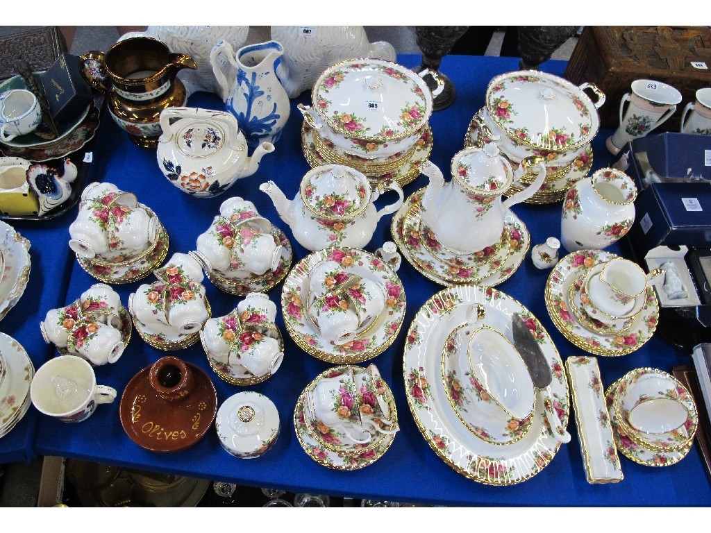 Appraisal: Royal Albert Old Country Roses tea coffee and dinnerwares to