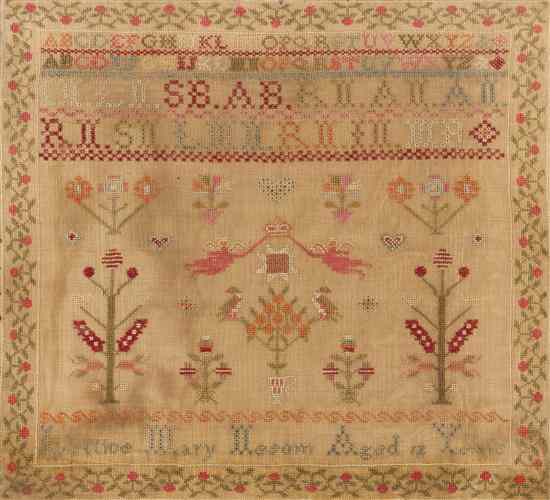 Appraisal: An English Needlepoint Sampler by Lettice Mary Nesom at age