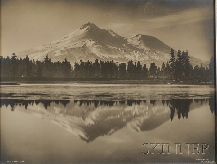 Appraisal: A Large Framed Photo of Mt Shasta c by C