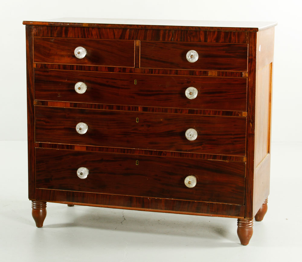 Appraisal: - th C Drawer Chest th century two over three