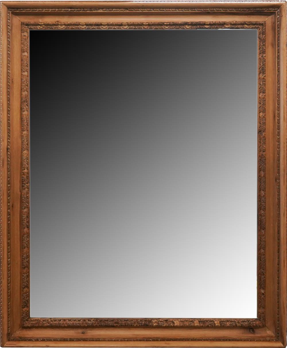 Appraisal: GEORGIAN-STYLE PINE FRAMEwith added mirror plate of later date Condition