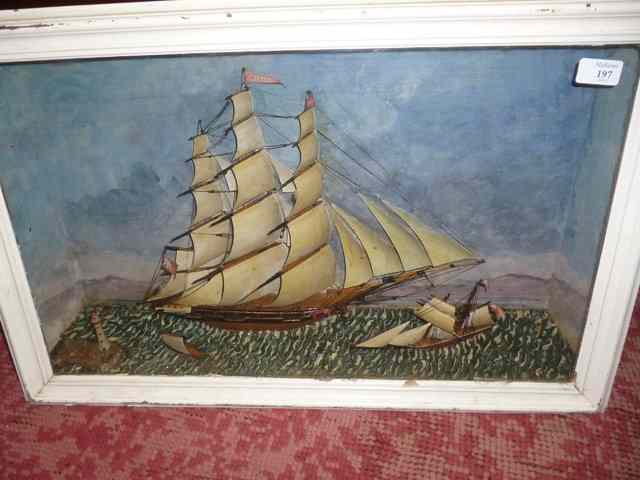 Appraisal: A VICTORIAN WALL HANGING HALF SHIP MODEL 'The Albert' in