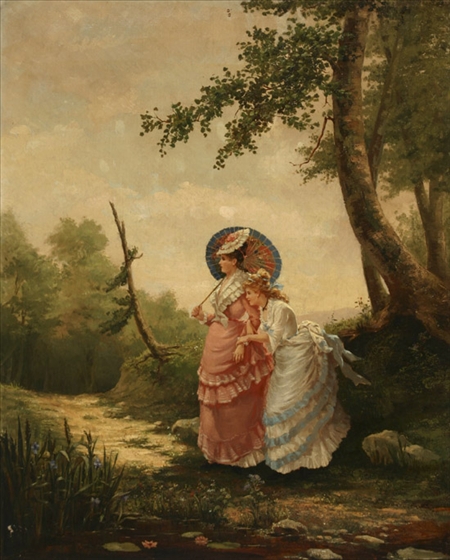 Appraisal: Felix F de Cano French American d An Afternoon Stroll