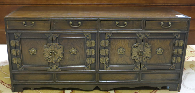 Appraisal: VINTAGE KOREAN 'MUNGAP' SCHOLAR'S CHEST the front having four aligned