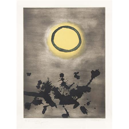 Appraisal: Adolph Gottlieb UNTITLED Color etching and aquatint Estimate -