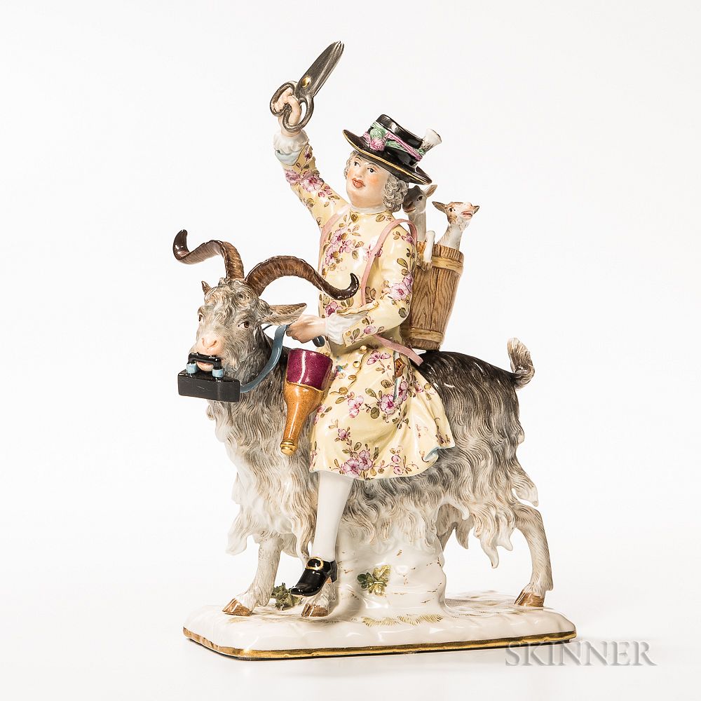 Appraisal: Meissen Porcelain Figure of a Traveling Tailor Meissen Porcelain Figure