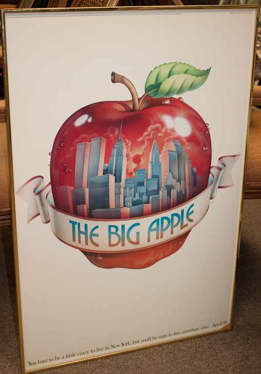 Appraisal: 'The Big Apple '' poster framed Estimate - No condition