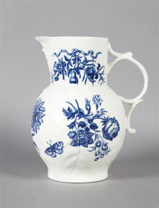 Appraisal: A Dr Wall Worcester Blue and White Porcelain Pitcher Height