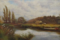 Appraisal: A Henley British th Century Haywagon Oil on canvas laid