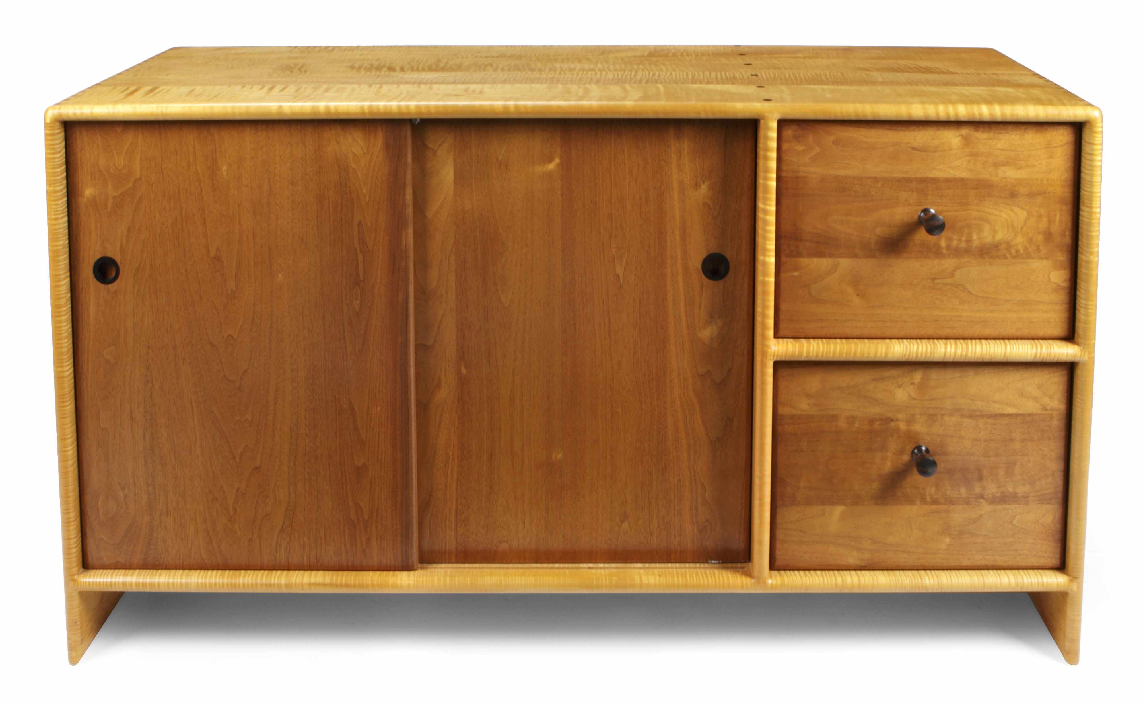 Appraisal: A Sam Maloof maple and walnut credenza circa with exotic