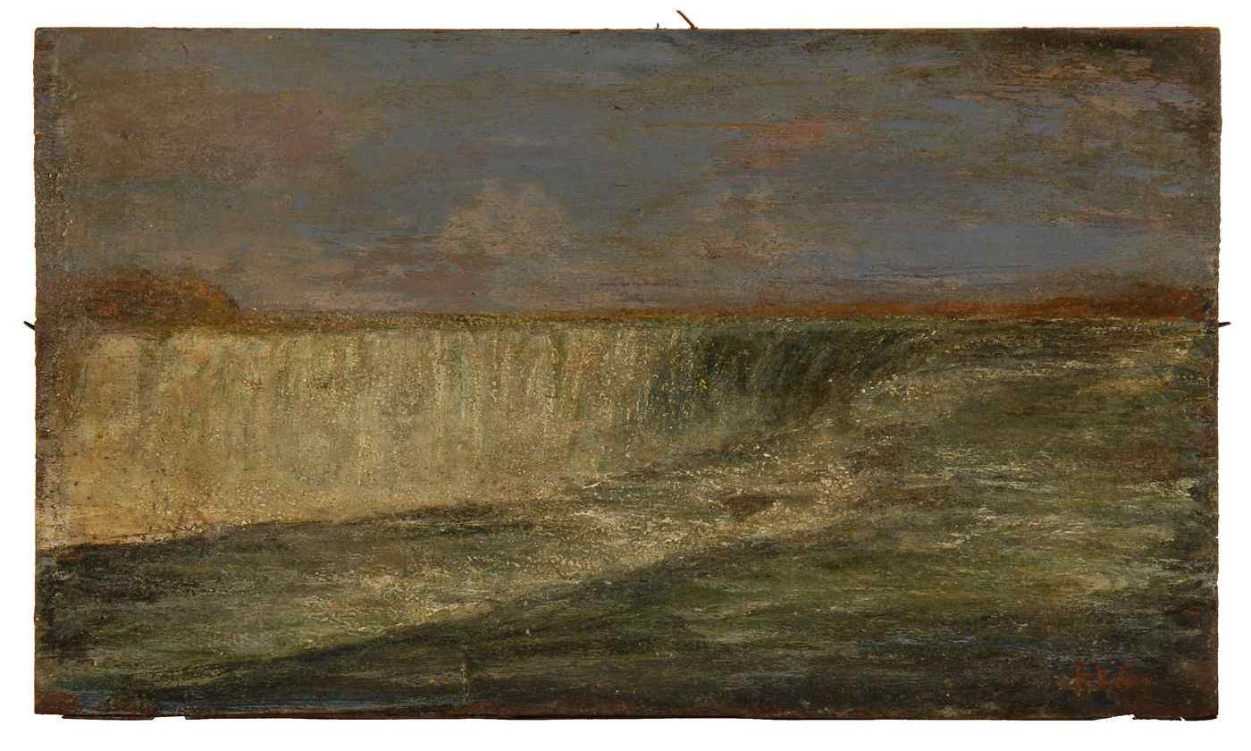 Appraisal: MANNER OF FREDERIC EDWIN CHURCHAmerican th CenturyHorseshoe Falls Initialed lower