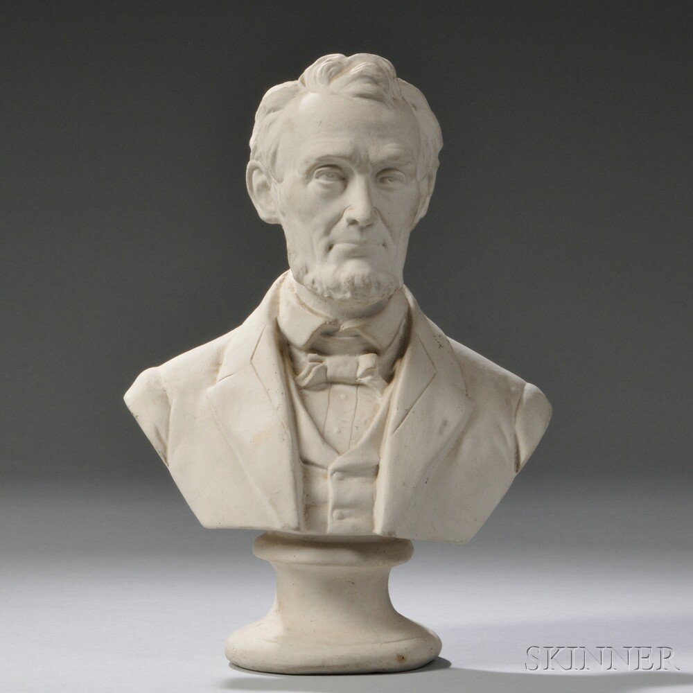 Appraisal: Monmouth Pottery Co Bust of Lincoln stamped on reverse Stewart-Ericson