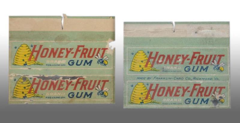 Appraisal: Lot of Honey Fruit Gum Wrappers Description Both show overall