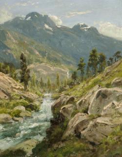 Appraisal: William Keith ''View of Sierra Mountains California'' signed lower right