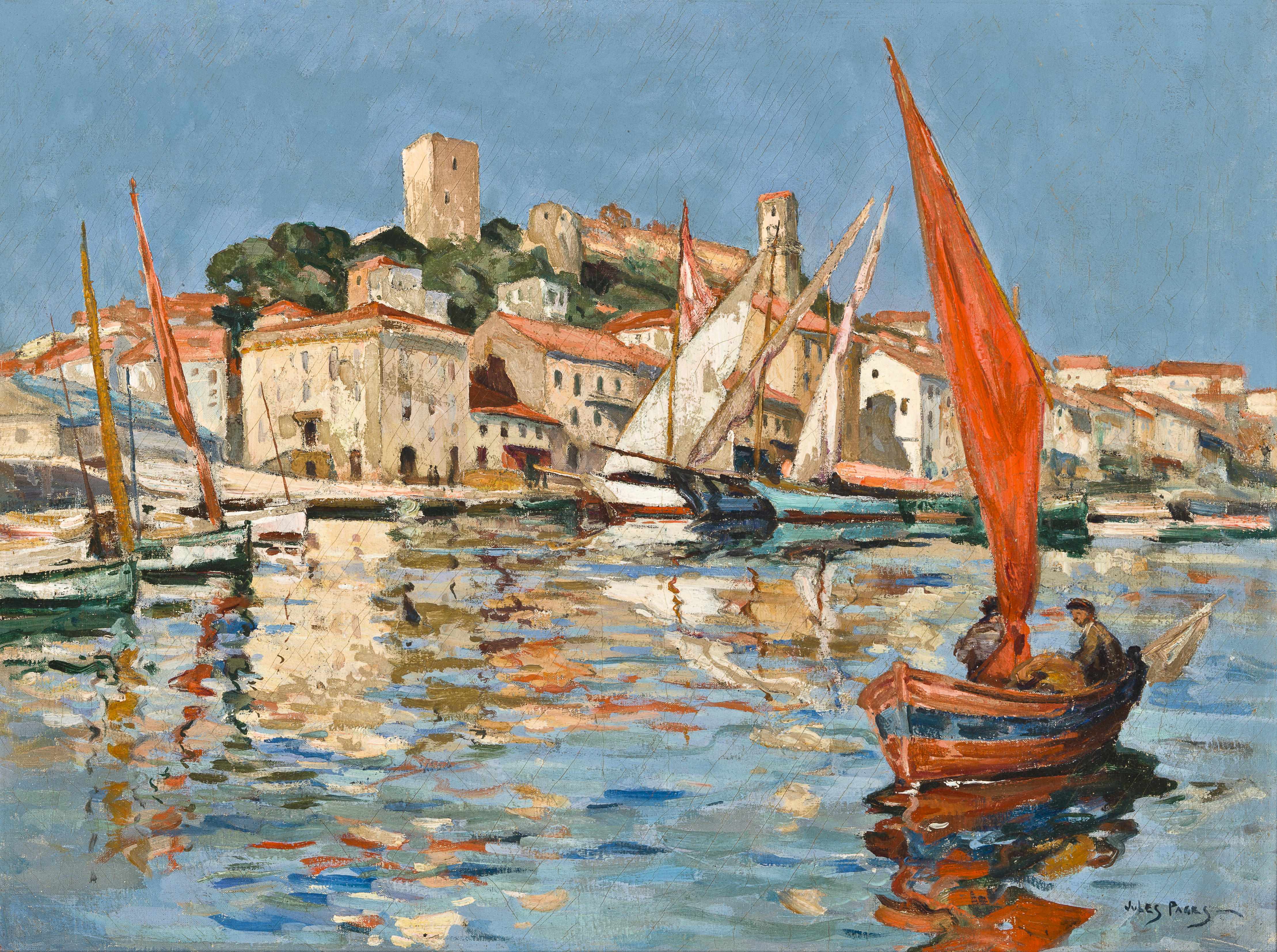 Appraisal: Jules Eugne Pages American - The old port of Cannes