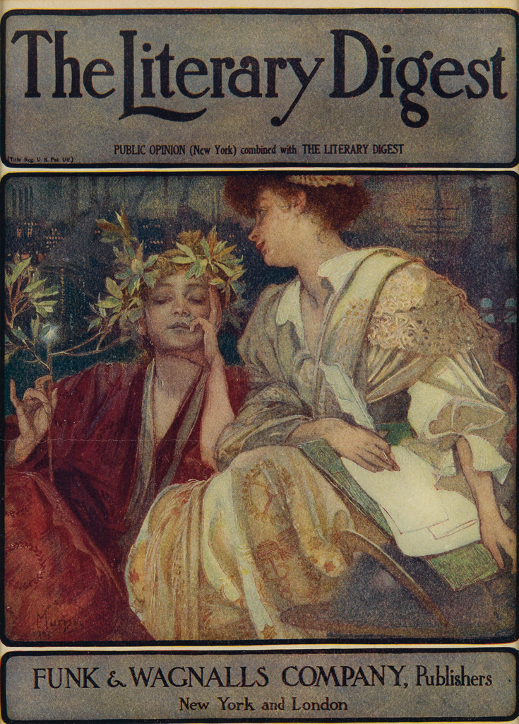 Appraisal: ALPHONSE MUCHA - THE LITERARY DIGEST Magazine cover x inches