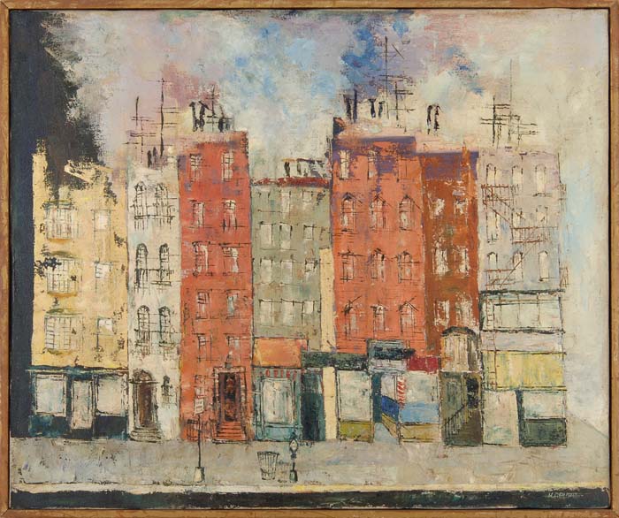 Appraisal: WLADIMIR BOLOTOW Russian American th Century STREET SCENE Oil on