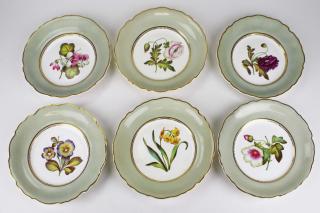 Appraisal: set of mid- th c Davenport type hand-painted floral porcelain