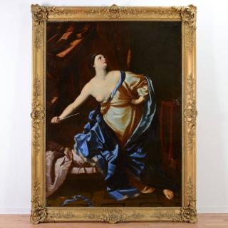 Appraisal: Attrib to Ludovico Mazzanti Death of Lucretia large oil on