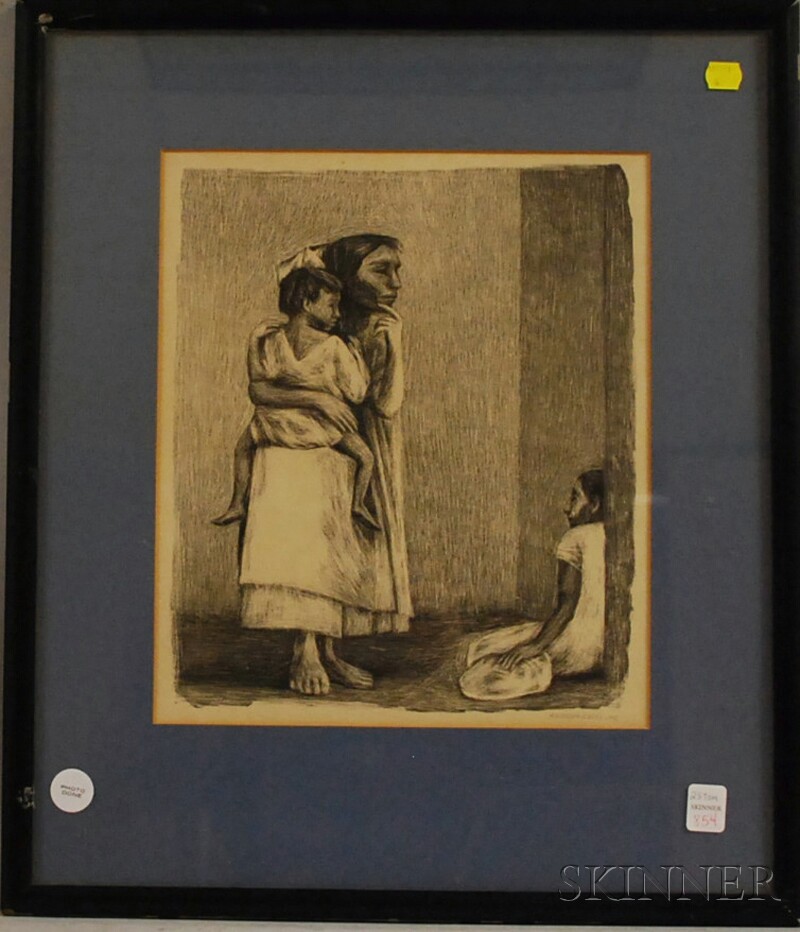 Appraisal: Alfredo Zalce Mexican - Mother and Child Signed and dated