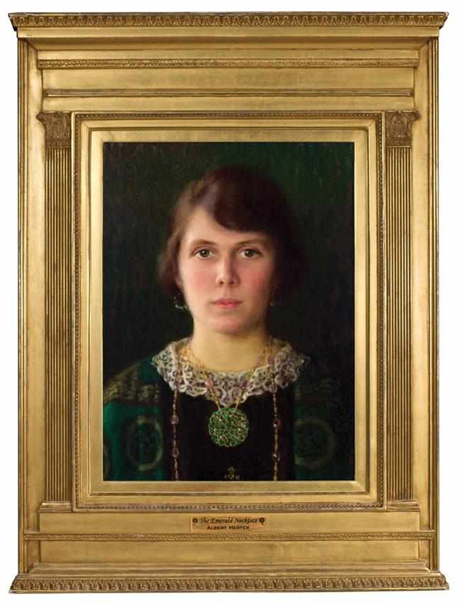 Appraisal: ALBERT HERTER American - ''The Emerald Necklace'' oil on panel