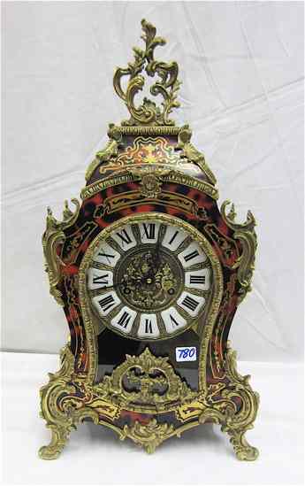 Appraisal: LOUIS XV STYLE BOULE CASE MANTEL CLOCK Hermle Clock Co