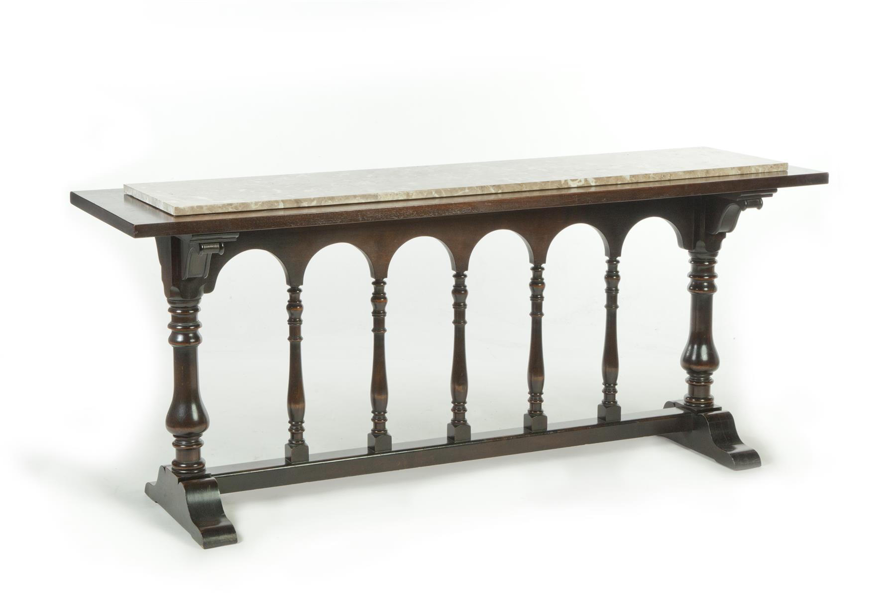 Appraisal: ELGIN A SIMONDS SOFA TABLE New York th century Marble