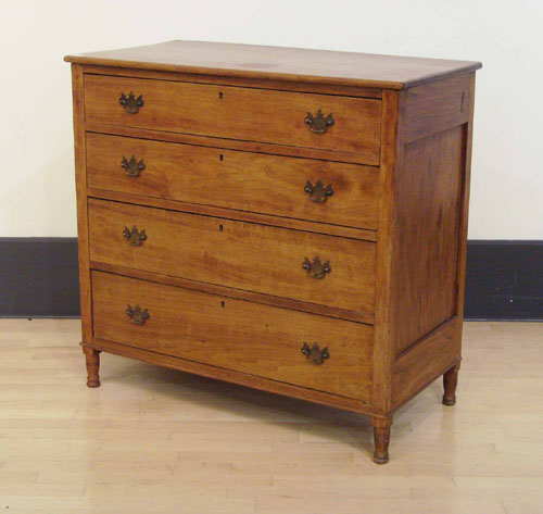 Appraisal: Pennsylvania Sheraton walnut chest of drawers ca h x w