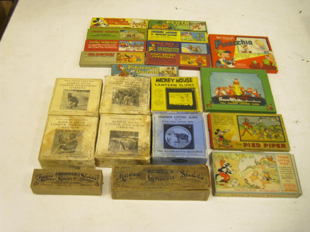 Appraisal: A collection of Children's Lantern Slides including Walt Disney sets