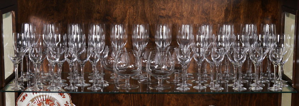 Appraisal: PIECE ORREFORS CRYSTAL STEMWARE Approx pieces to include water ''