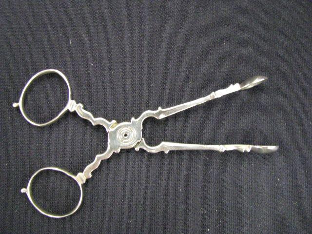 Appraisal: Pair of Sterling Silver Sugar Nips th century hallmarked